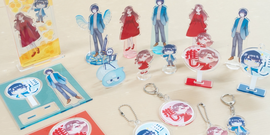 アクリル以外のグッズにも対応できる幅広さ